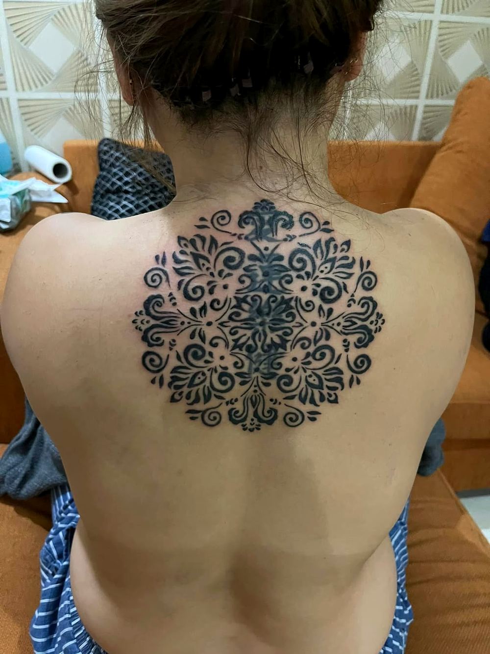 Ornamental back piece
